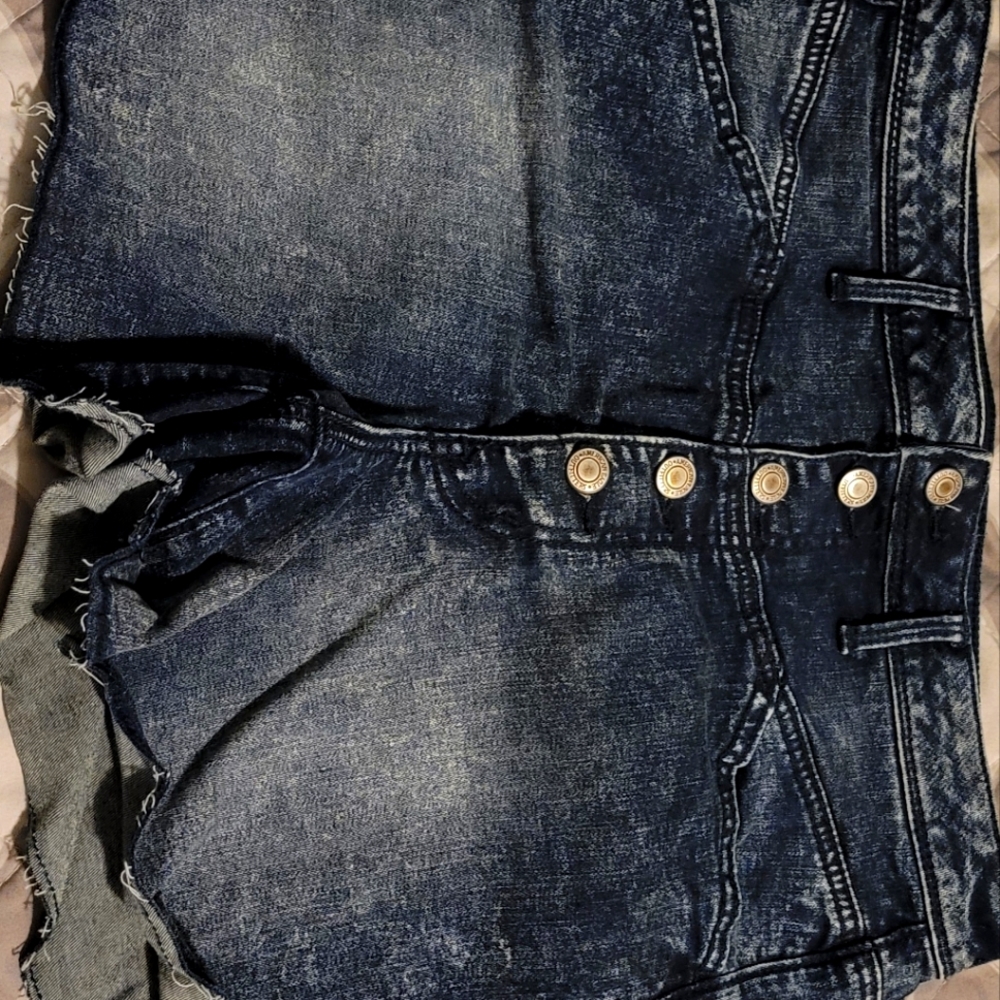 American Eagle Hi-rise button fly cut off Jean Shorts Size 12